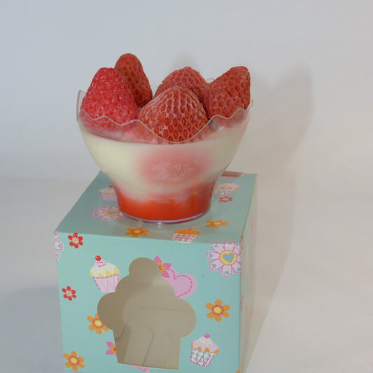 Strawberry Cupcake candle